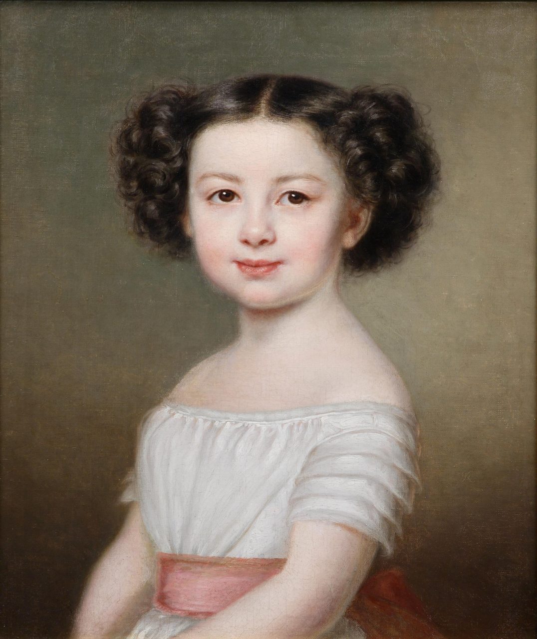 Неизвестных художник XIX века «Портрет девочки в белом».