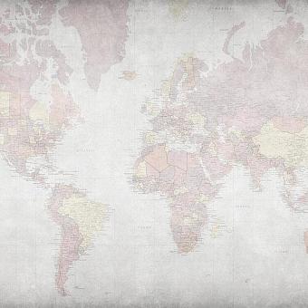 Текстильные обои Factura World Map 3 T коллекции 2022
