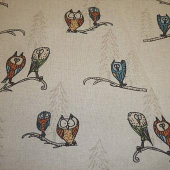 Ткань Fryett's Quirky Owls Natural коллекции Dapper Dogs