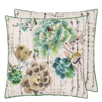 Подушка CCDG1393, Kyoto Flower, Jade, Designers Guild 50 x 50см 