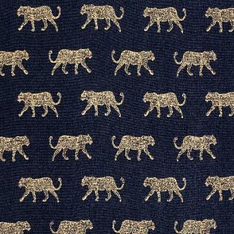 Ткань Porter & Stone Leopard Panama Indigo коллекции Animal Kingdom