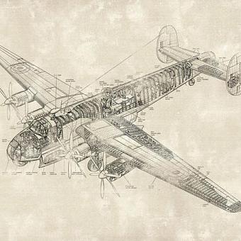 Текстильные обои Factura Drawing Plane 2 T коллекции Kids