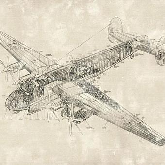 Виниловые обои Factura Drawing Plane 2 V коллекции Kids