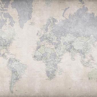 Текстильные обои Factura World Map 5 T коллекции 2022