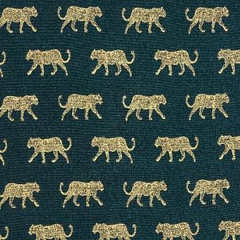 Ткань Porter & Stone Leopard Panama Teal коллекции Animal Kingdom